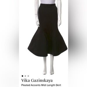 Vika Gazinskaya Black Midi Skirt nwot